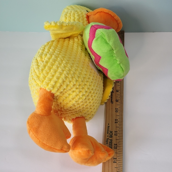 Patchwork Pet Chick with Easter Egg Premium Dog Toy Chenille Plush 2 in 1 Large - Picture 4 of 9